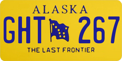 AK license plate GHT267