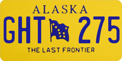 AK license plate GHT275