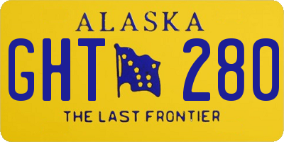 AK license plate GHT280