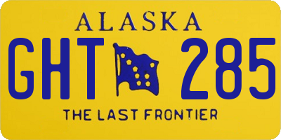 AK license plate GHT285