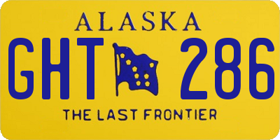 AK license plate GHT286
