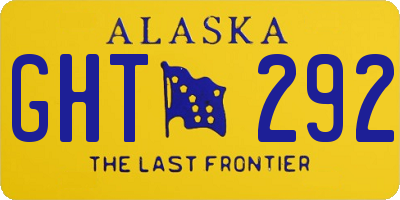 AK license plate GHT292