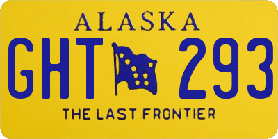 AK license plate GHT293