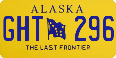 AK license plate GHT296