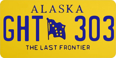 AK license plate GHT303