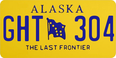 AK license plate GHT304