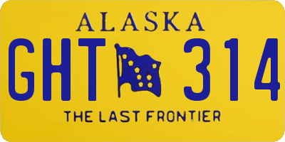 AK license plate GHT314