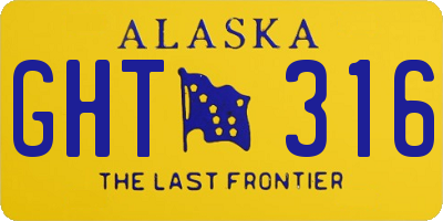 AK license plate GHT316