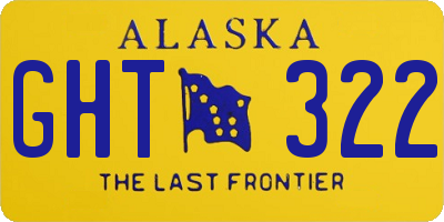 AK license plate GHT322