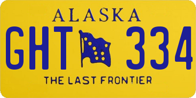 AK license plate GHT334