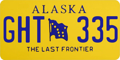 AK license plate GHT335