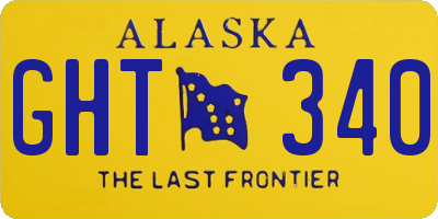 AK license plate GHT340