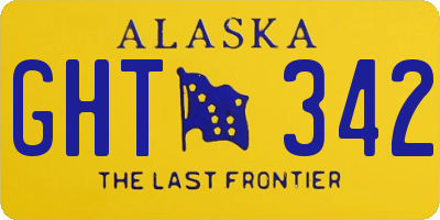 AK license plate GHT342