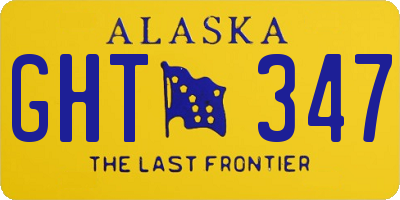 AK license plate GHT347