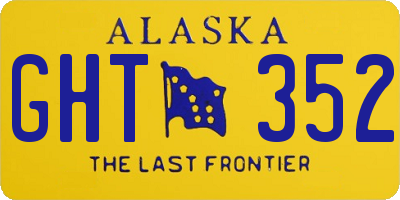 AK license plate GHT352