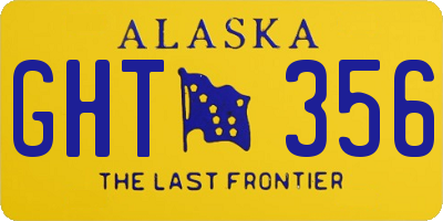 AK license plate GHT356