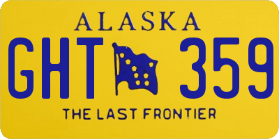 AK license plate GHT359