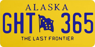 AK license plate GHT365