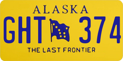 AK license plate GHT374