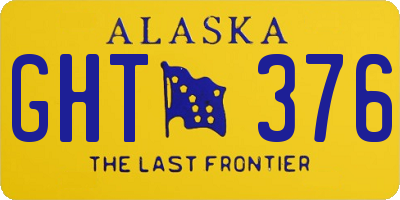 AK license plate GHT376