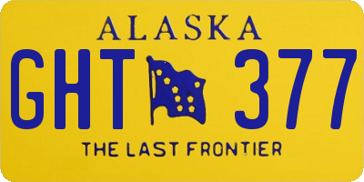 AK license plate GHT377