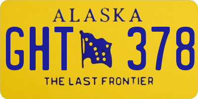 AK license plate GHT378