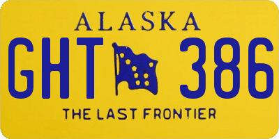 AK license plate GHT386