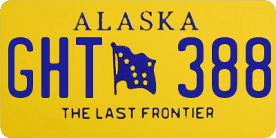 AK license plate GHT388