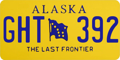 AK license plate GHT392