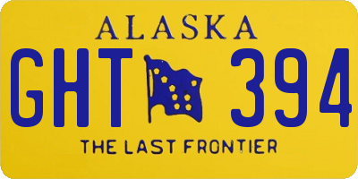 AK license plate GHT394