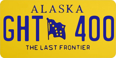 AK license plate GHT400