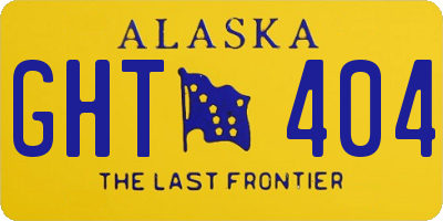 AK license plate GHT404