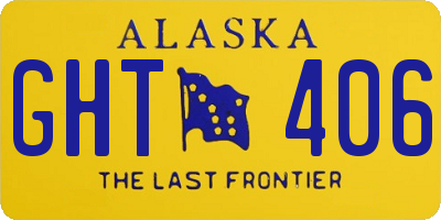 AK license plate GHT406