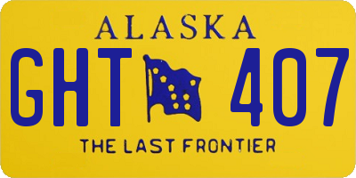 AK license plate GHT407