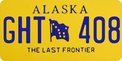AK license plate GHT408