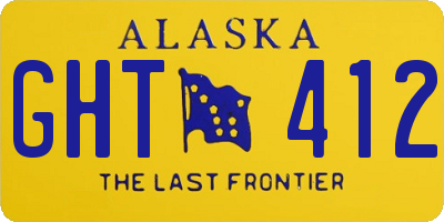 AK license plate GHT412