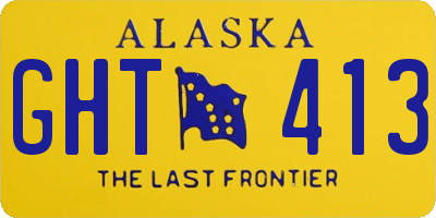 AK license plate GHT413