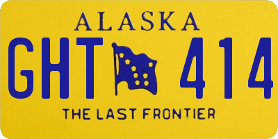 AK license plate GHT414