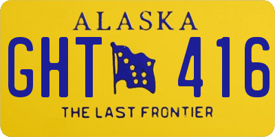 AK license plate GHT416