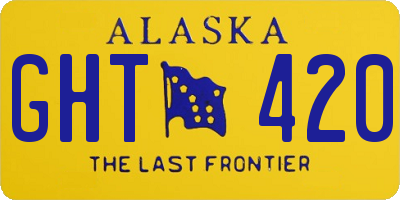 AK license plate GHT420