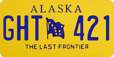 AK license plate GHT421