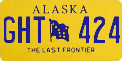 AK license plate GHT424