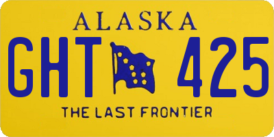 AK license plate GHT425