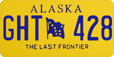 AK license plate GHT428