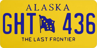 AK license plate GHT436