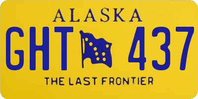 AK license plate GHT437