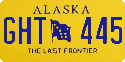 AK license plate GHT445