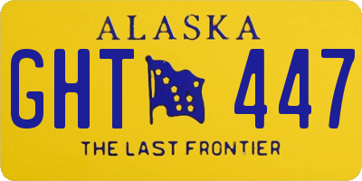 AK license plate GHT447