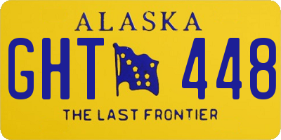 AK license plate GHT448