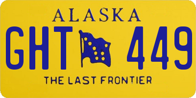 AK license plate GHT449